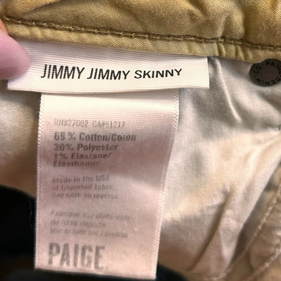 PAIGE Jimmy Jimmy Skinny Jeans- Mid Rise Slim Leg Jeans- Size 28 - Picture 9 of 12